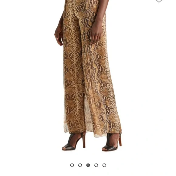 Ralph Lauren The purple Label Saunders Python Print Palazzo Pants - Picture 1 of 13